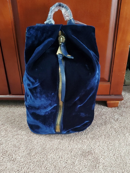 Aimee Kestenberg Handbags - BRAND NEW!!  AIMEE KETSENBERG Women's Velvet Sling Backpack in Deep Navy